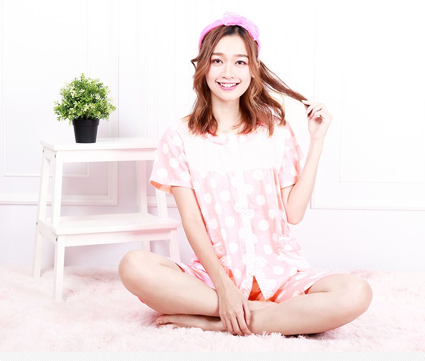 QA-625  CUTE LADIES NIGHTWEAR SET PEACH