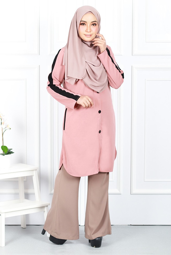 QA-631 MEENA TUNIC BLOUSE PINK