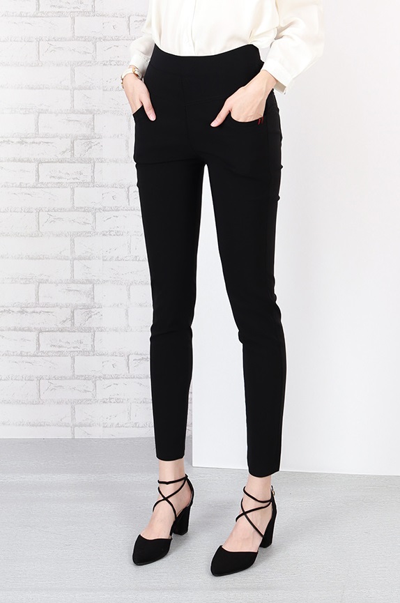 QA-636 STRETCHABLE PANTS BLACK