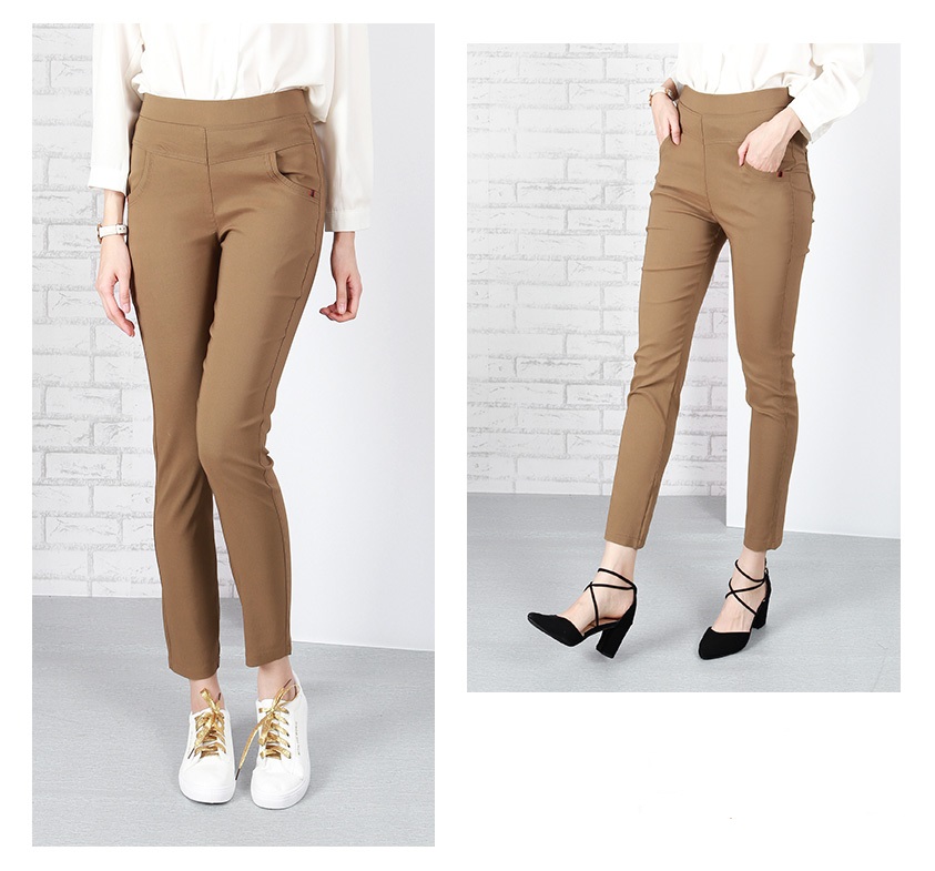 QA-636 STRETCHABLE PANTS BROWN