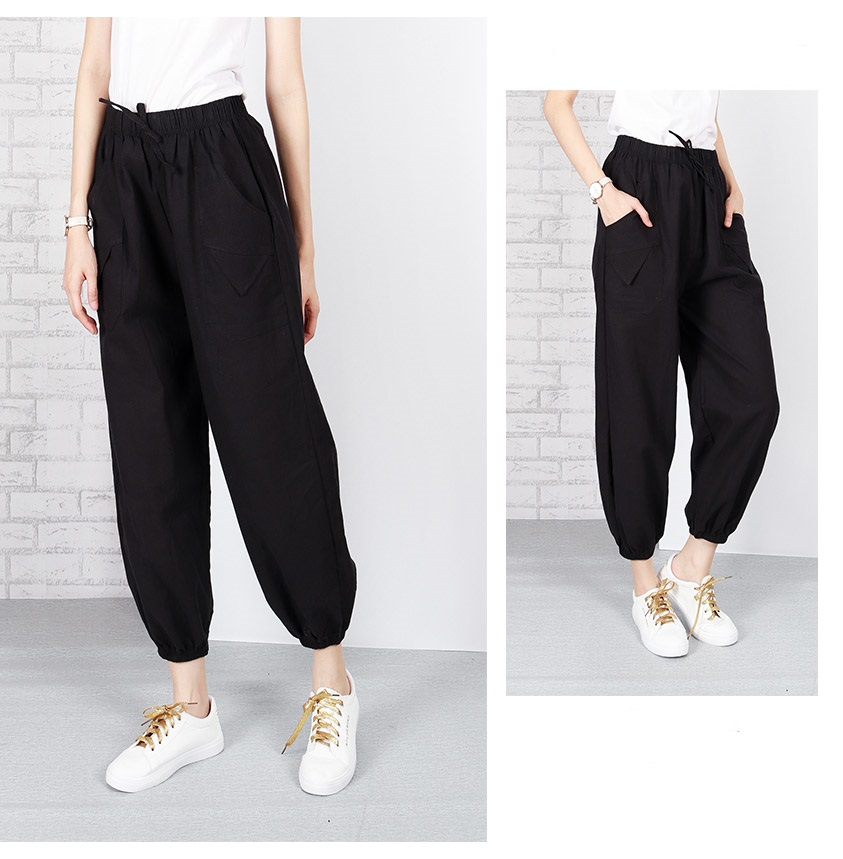 QA-637 KOREAN FASHION PANTS BLACK