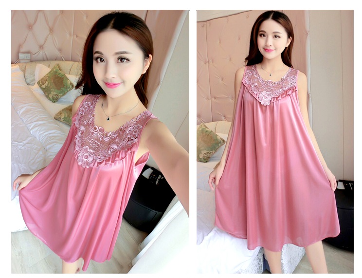 QA-638 WOMEN'S SLEEP DRESS DUST PINK