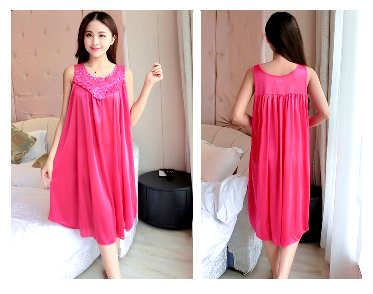 QA-638 WOMEN'S SLEEP DRESS MAGENTA