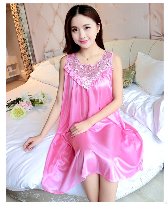 QA-638 WOMEN'S SLEEP DRESS PINK