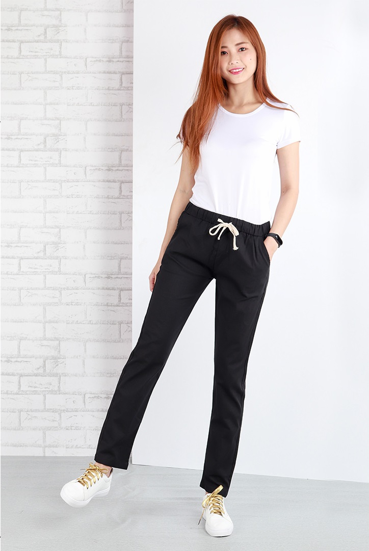 QA-639 CASUAL WOMEN'S TROUSERS BLACK