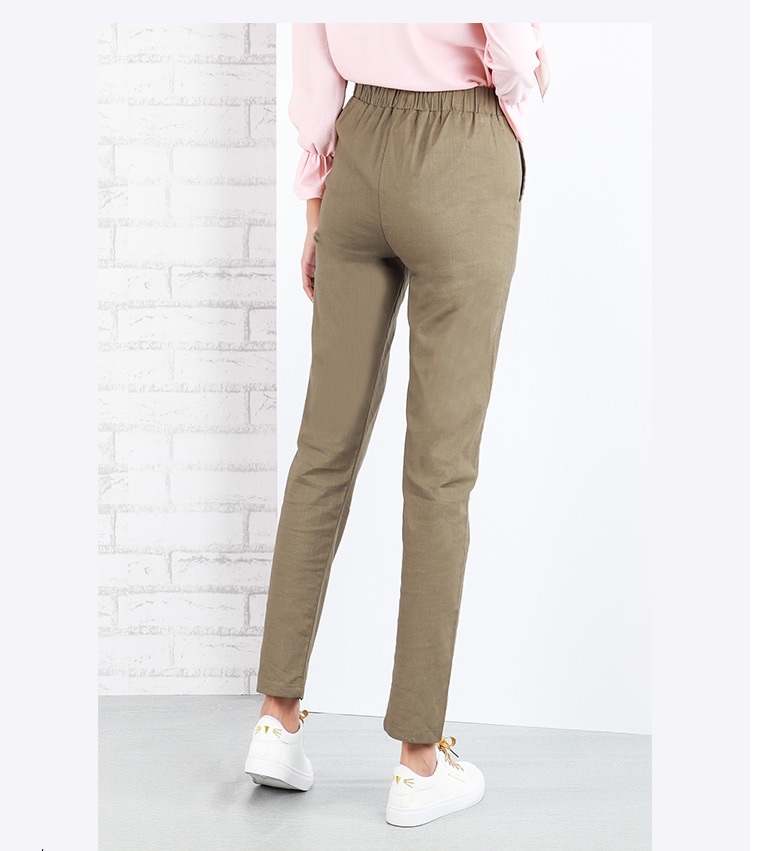 QA-639 CASUAL WOMEN'S TROUSERS BROWN