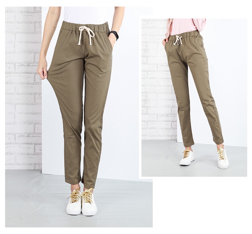 QA-639 CASUAL WOMEN'S TROUSERS BROWN