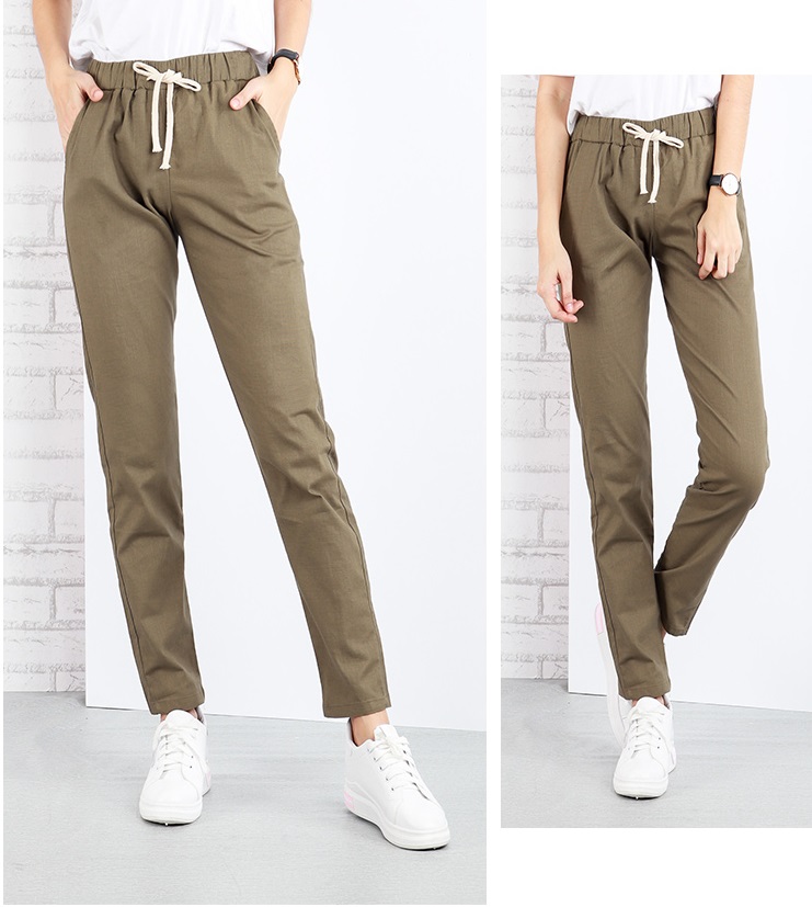 QA-639 CASUAL WOMEN'S TROUSERS BROWN