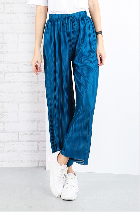 QA-641 LADIES CASUAL PANTS BLUE