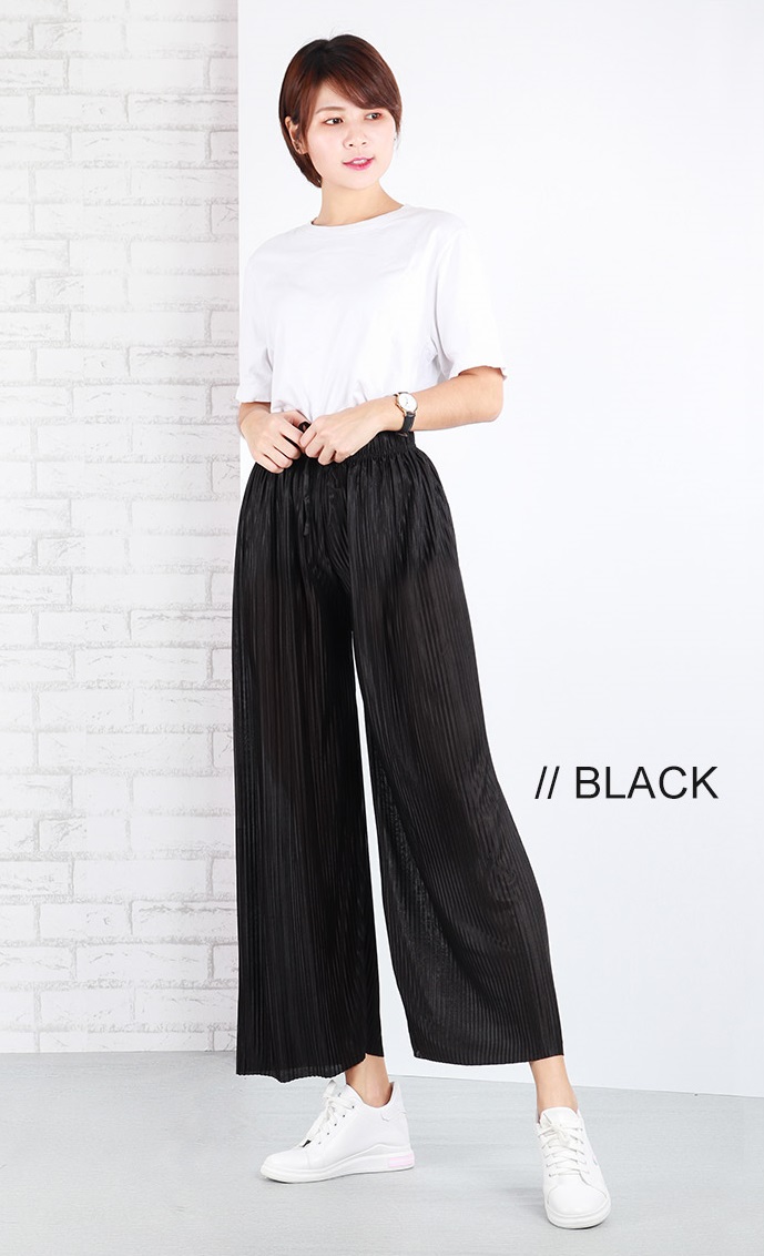 QA-641 LADIES CASUAL PANTS BLACK