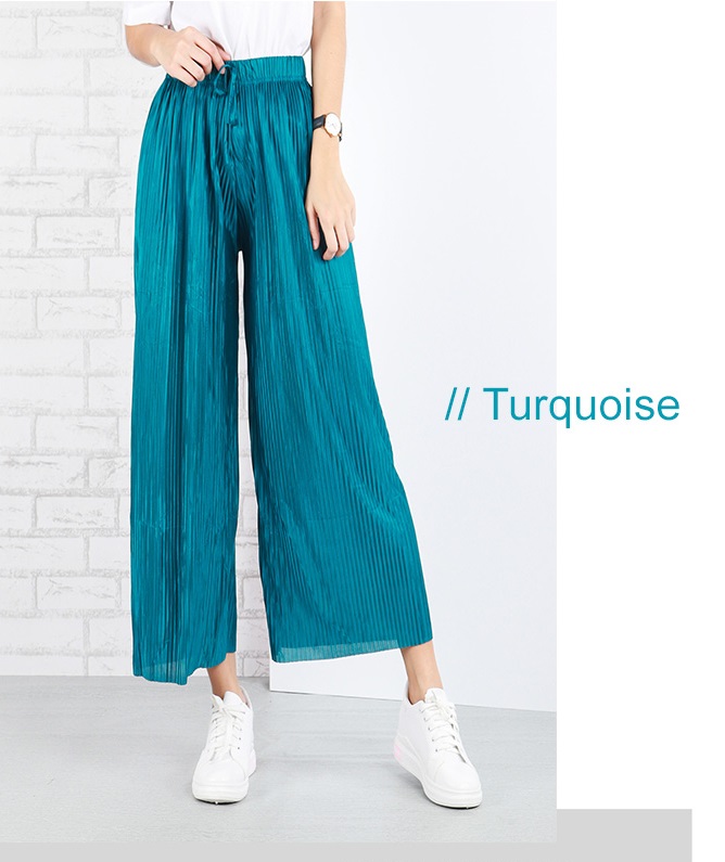 QA-641 LADIES CASUAL PANTS TURQUOISE