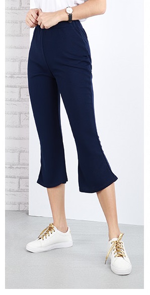 QA-646 BOOTCUT PANTS NAVY BLUE