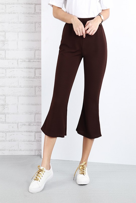 QA-646 BOOTCUT PANTS BROWN