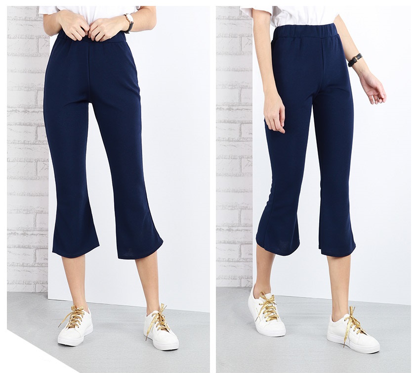 QA-646 BOOTCUT PANTS NAVY BLUE