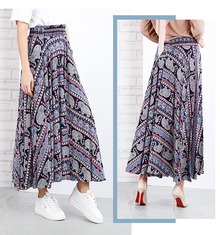 QA-652 WOMEN'S PRINTED SKIRT 03