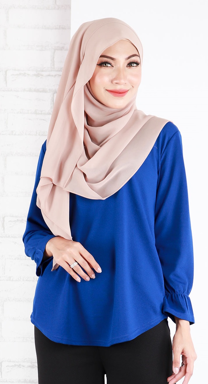 QA-647 SWEET WOMEN'S BLOUSE BLUE