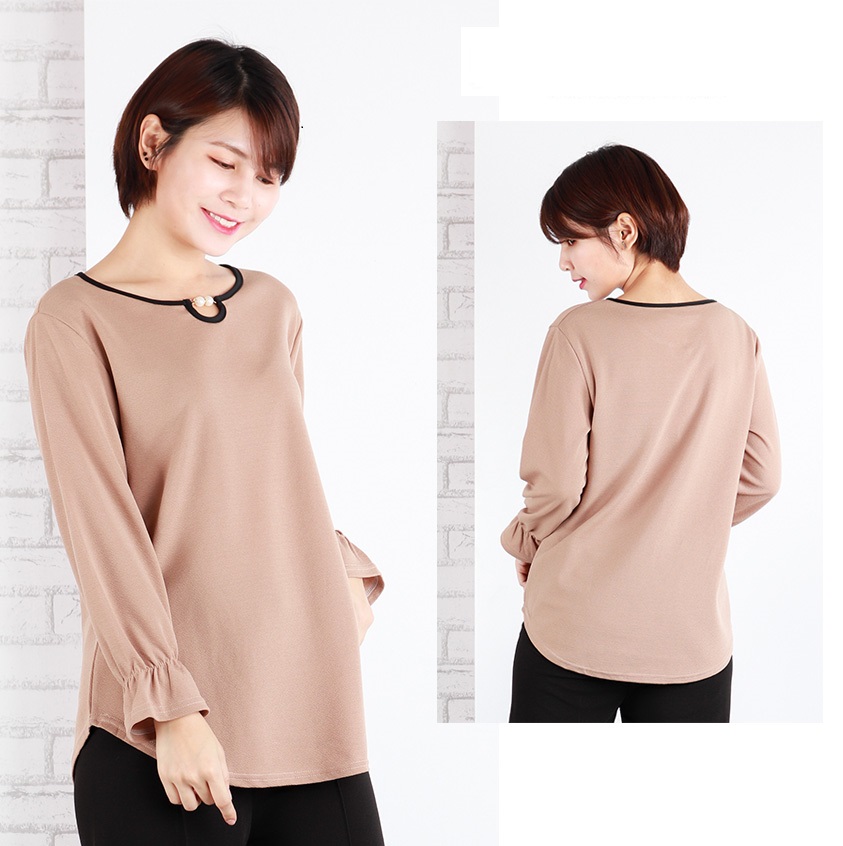 QA-647 SWEET WOMEN'S BLOUSE NUDE