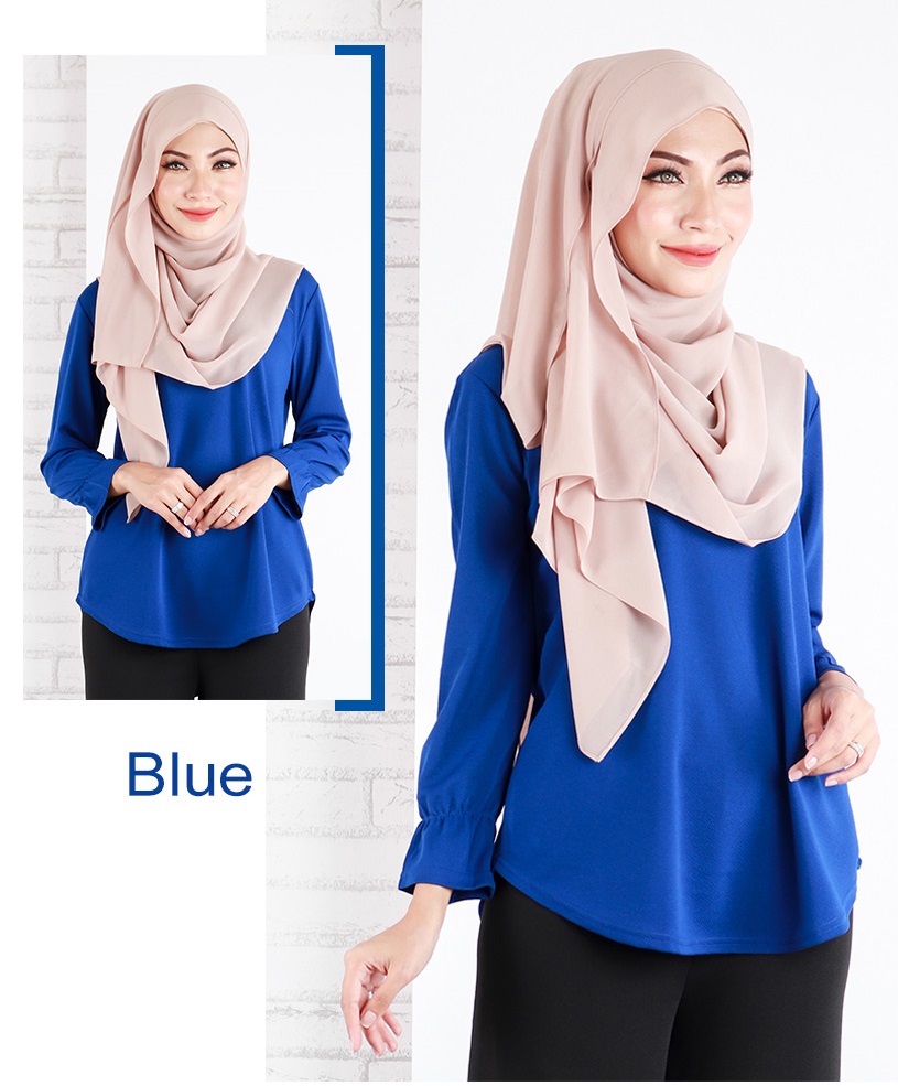 QA-647 SWEET WOMEN'S BLOUSE BLUE