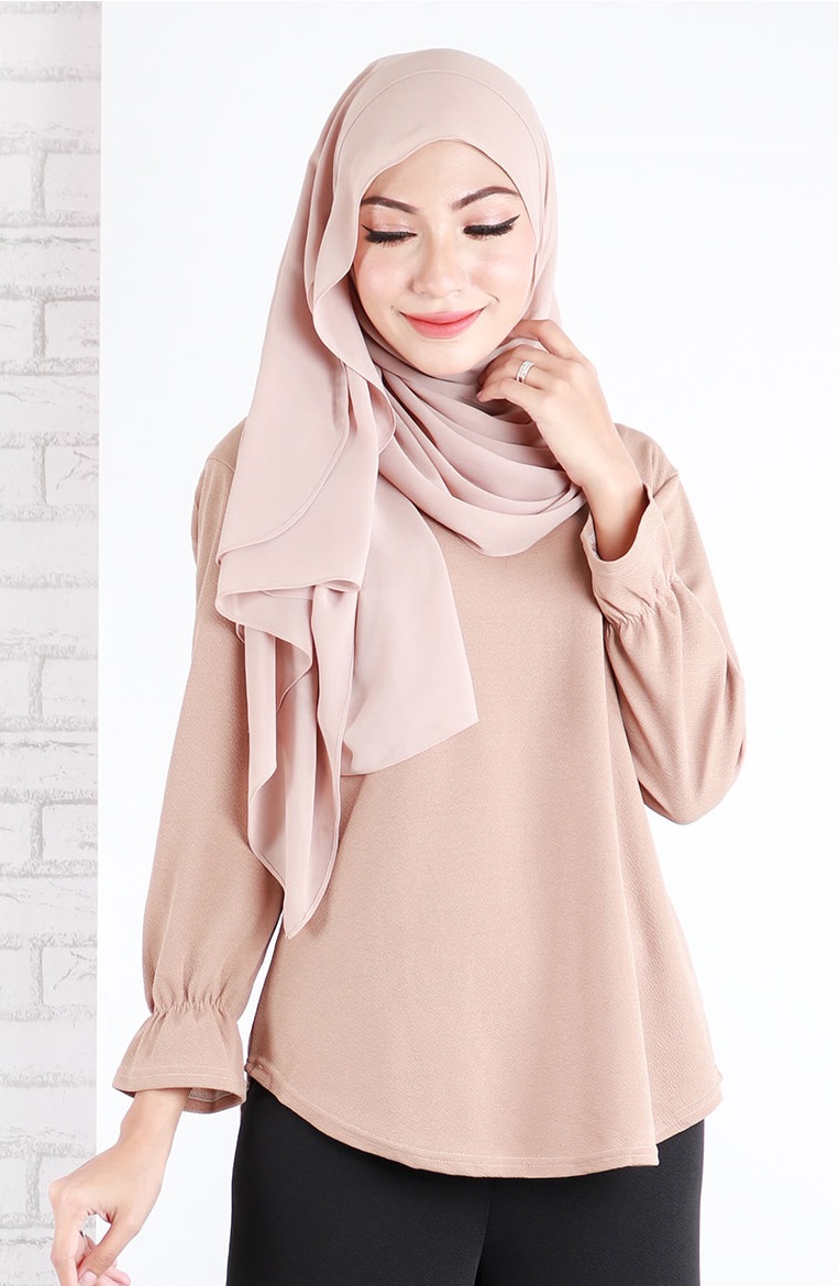 QA-647 SWEET WOMEN'S BLOUSE NUDE