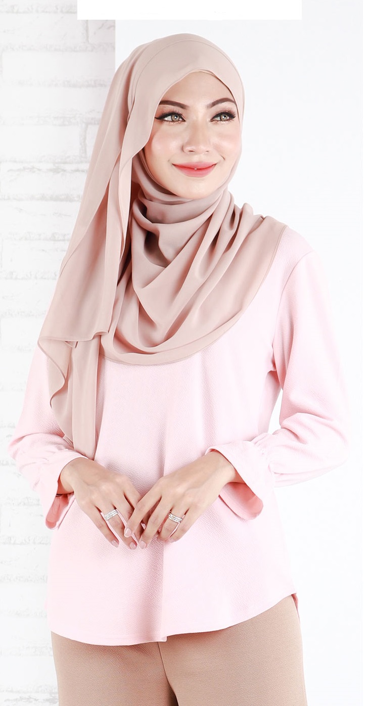 QA-647 SWEET WOMEN'S BLOUSE PEACH