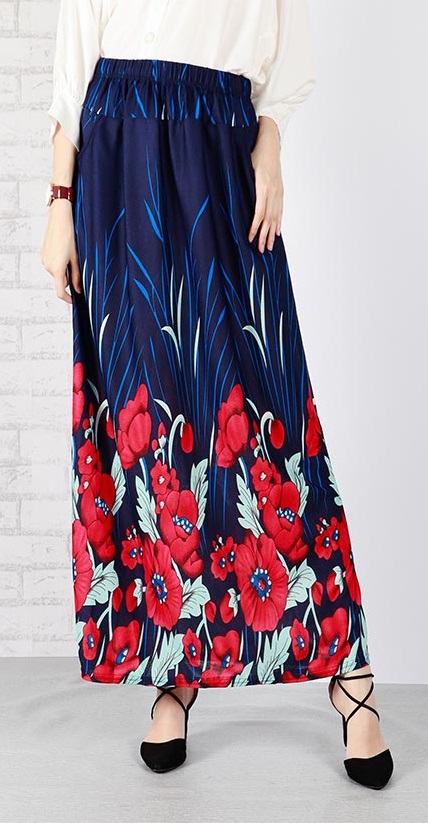 QA-651 PRINTED MAXI SKIRT 06