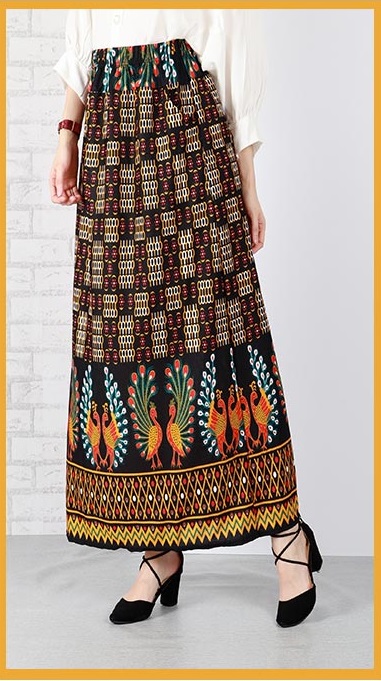 QA-651 PRINTED MAXI SKIRT 09