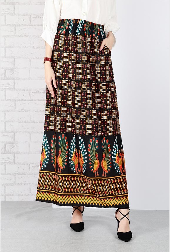 QA-651 PRINTED MAXI SKIRT 09