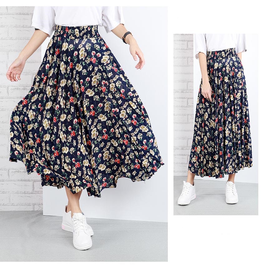 QA-652 WOMEN'S PRINTED SKIRT 01