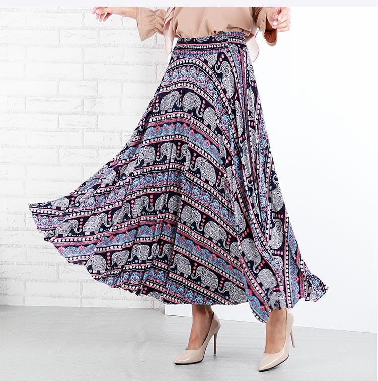 QA-652 WOMEN'S PRINTED SKIRT 03