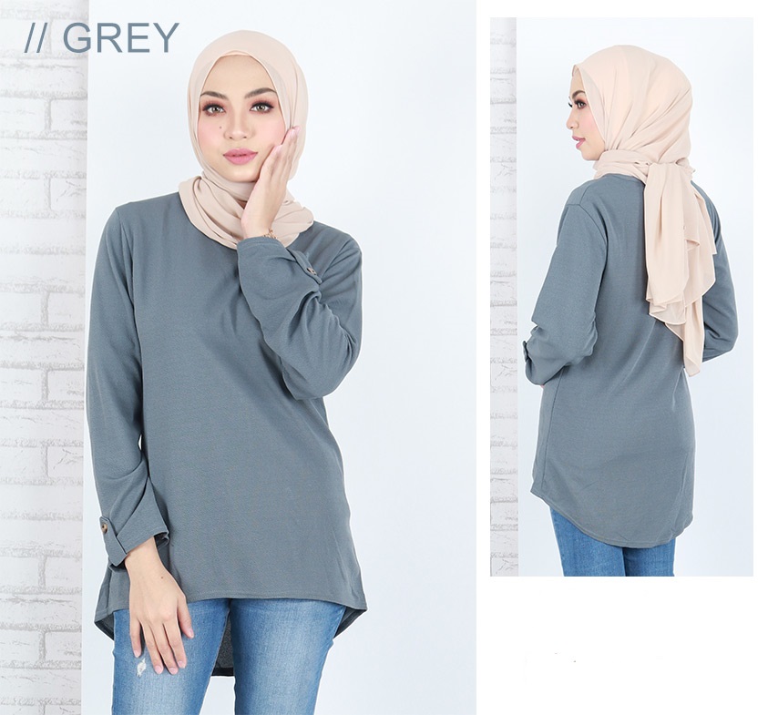 QA-657 MODERN STYLISH BLOUSE GREY