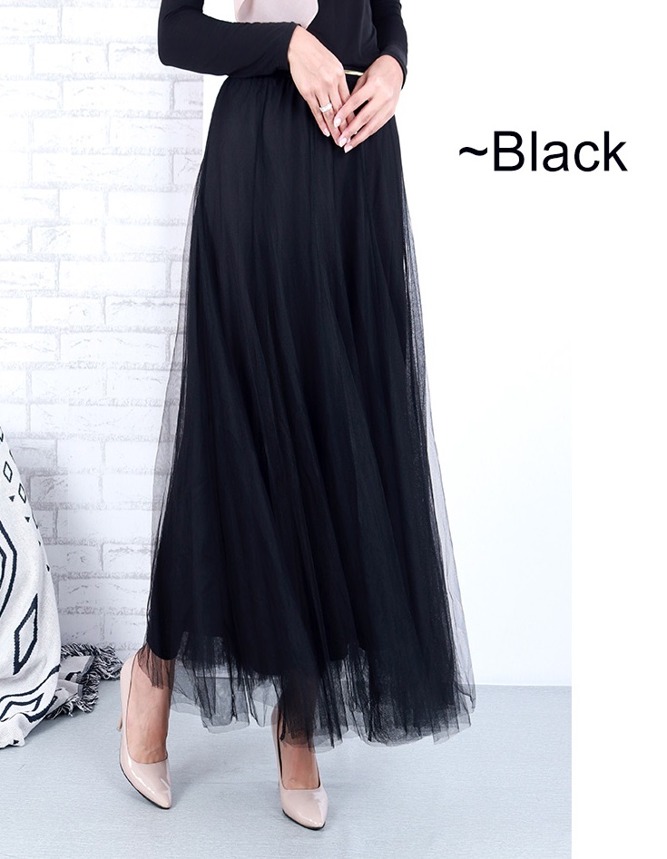 QA-659 SWEET WOMEN'S SKIRT BLACK