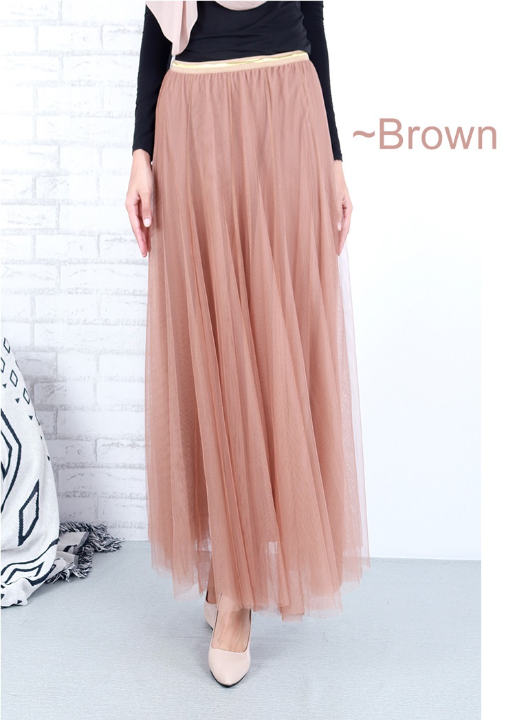 QA-659 SWEET WOMEN'S SKIRT BROWN