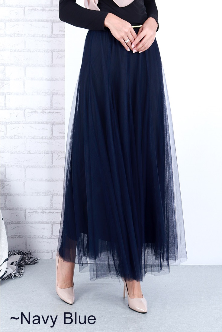 QA-659 SWEET WOMEN'S SKIRT NAVY BLUE