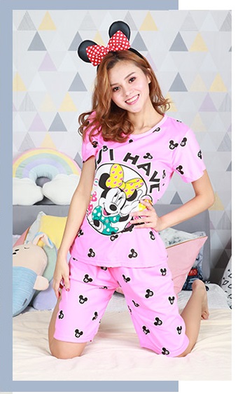 QA-664 CUTE CARTOON SLEEPWEAR PINK MINNIE