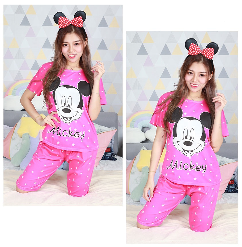 QA-664 CUTE CARTOON SLEEPWEAR PINK MICKEY