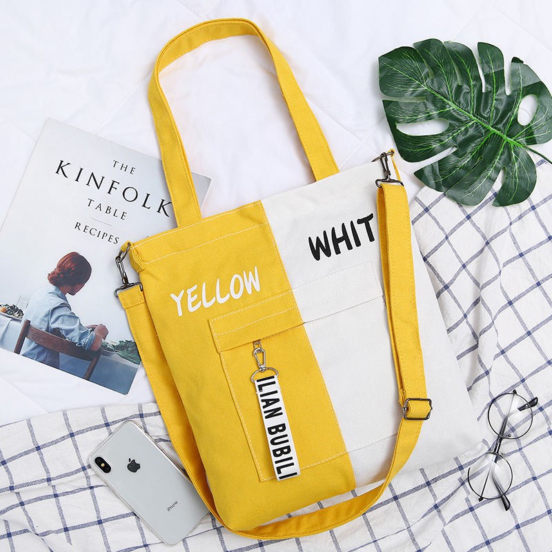 KW80477 CASUAL BAG YELLOW WHITE