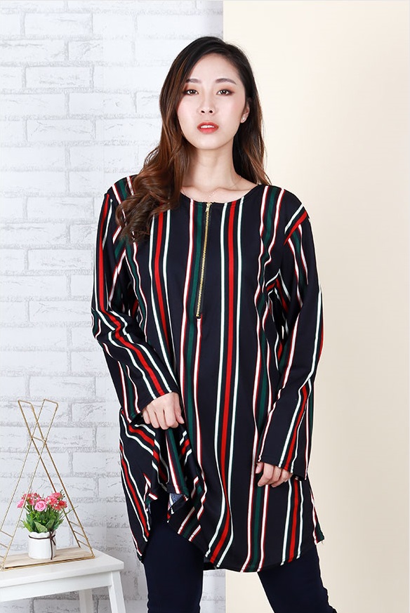 QA-667 STRIPED BLOUSE 01