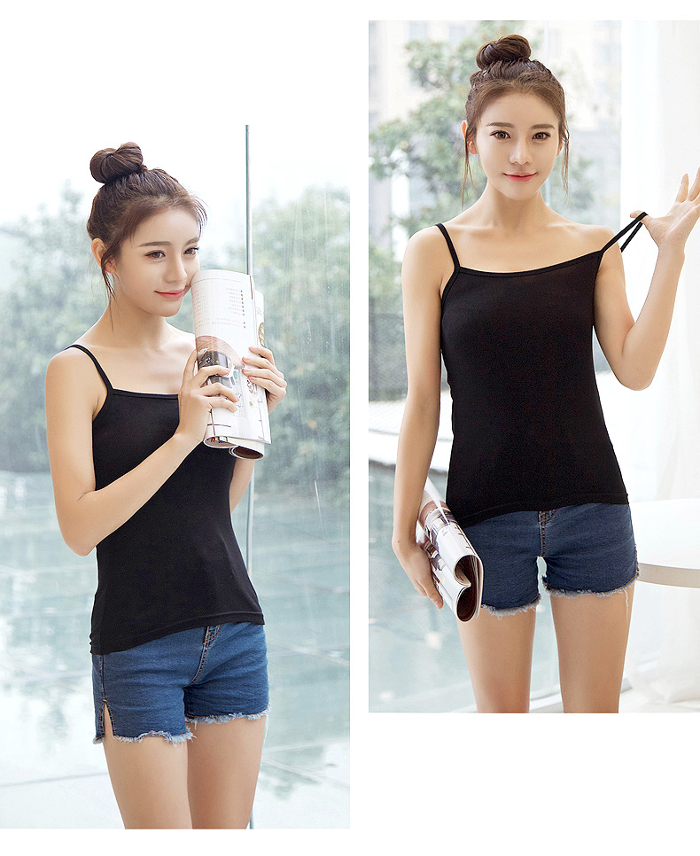 QA-673 BASIC TANK TOP BLACK