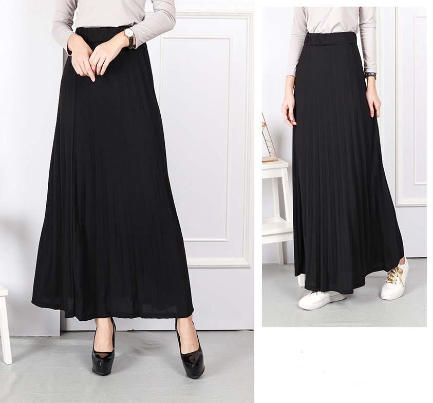 QA-676 FLARE SKIRT BLACK