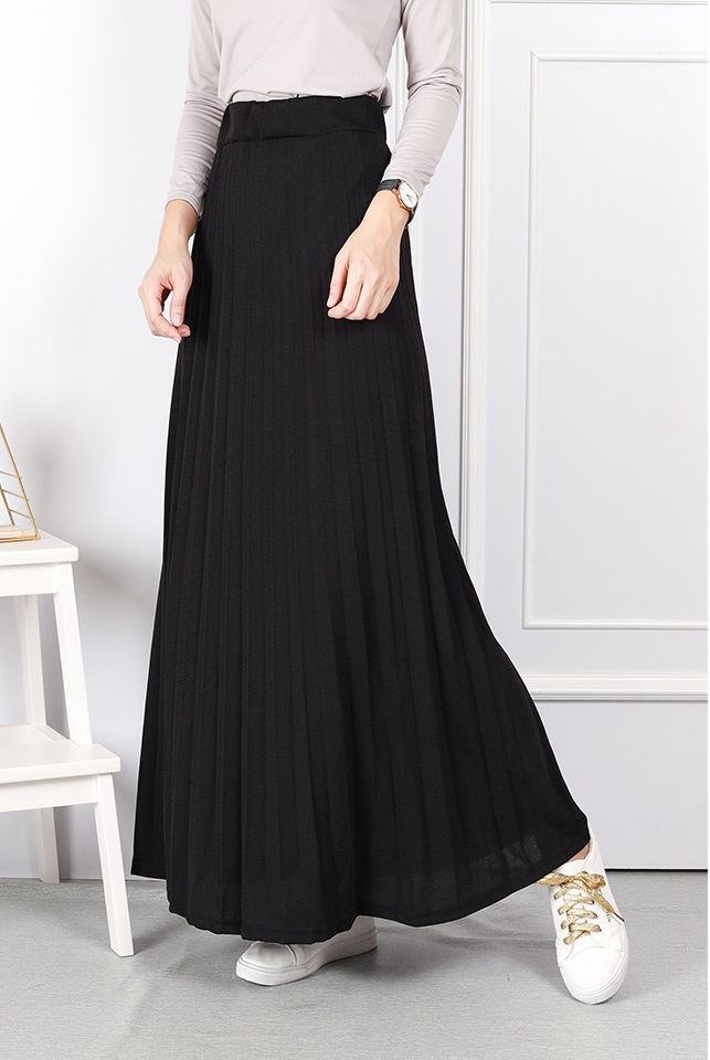 QA-676 FLARE SKIRT BLACK