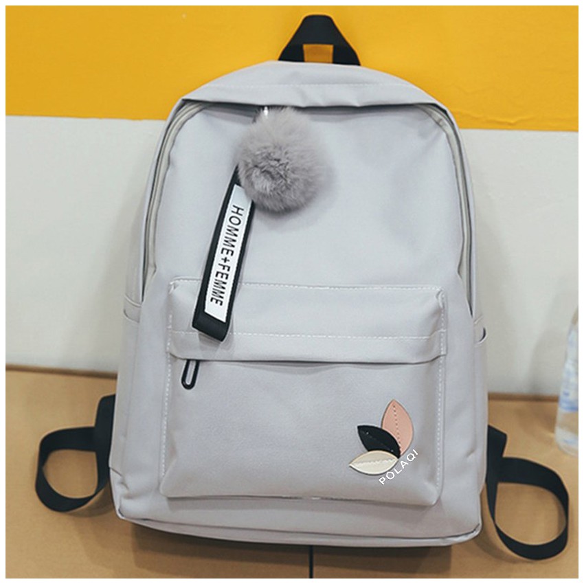 KW80501 SCHOOL BAG LIGHT GREY