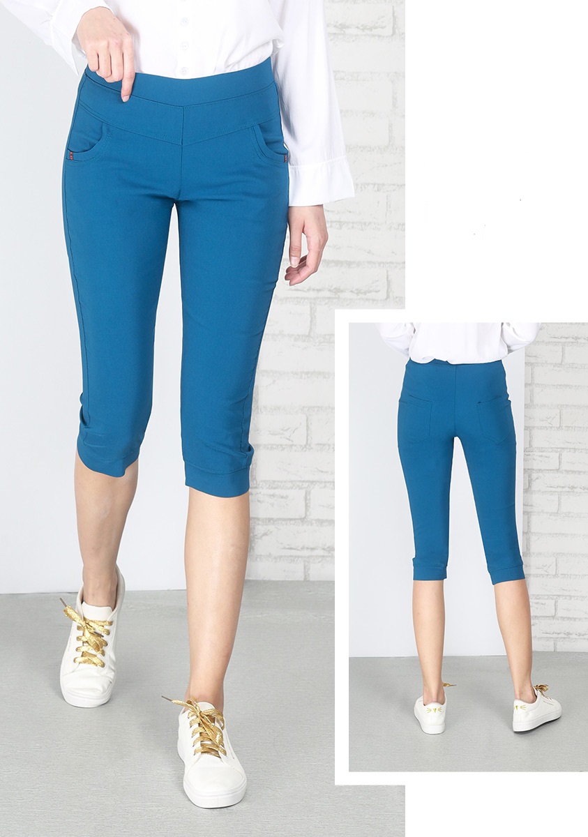 QA-680 WOMEN'S STRETCHABLE PANTS BLUE