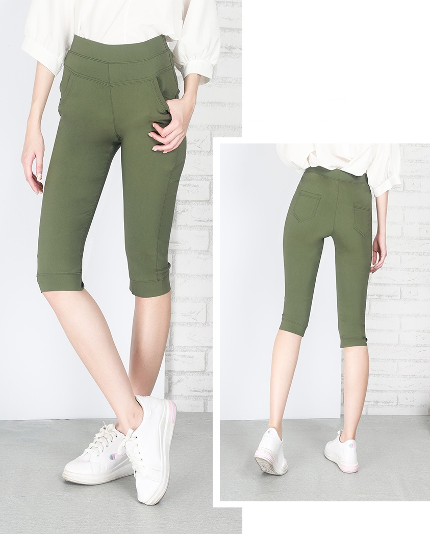 QA-680 WOMEN'S STRETCHABLE PANTS GREEN