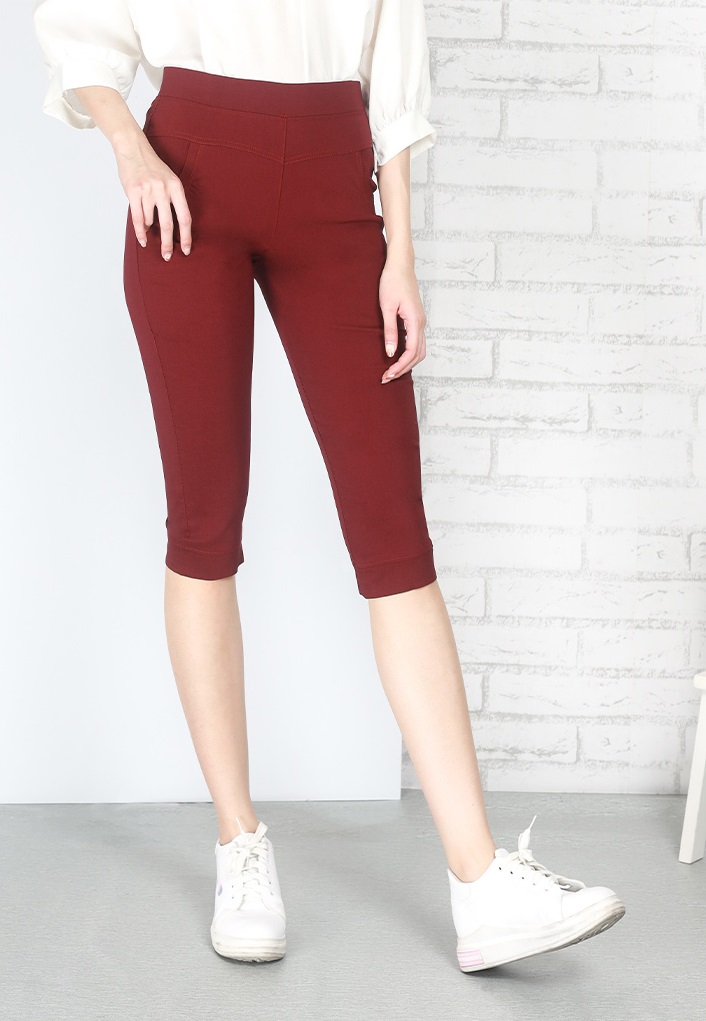 QA-680 WOMEN'S STRETCHABLE PANTS MAROON