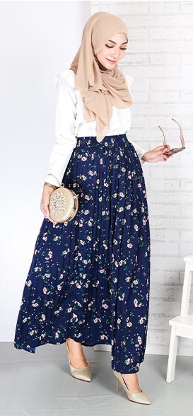 QA-678 LOVELY FLORAL PRINTED SKIRT 02