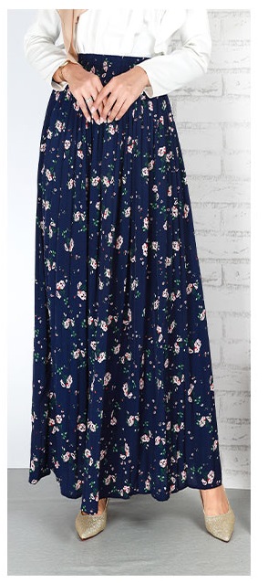 QA-678 LOVELY FLORAL PRINTED SKIRT 02