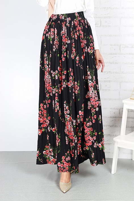 QA-678 LOVELY FLORAL PRINTED SKIRT 03