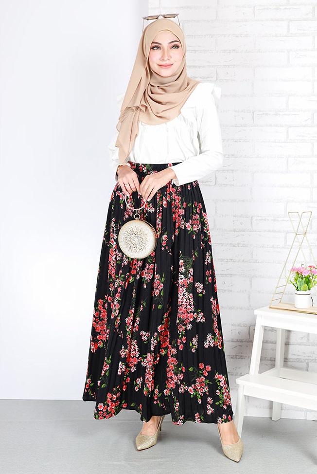 QA-678 LOVELY FLORAL PRINTED SKIRT 03