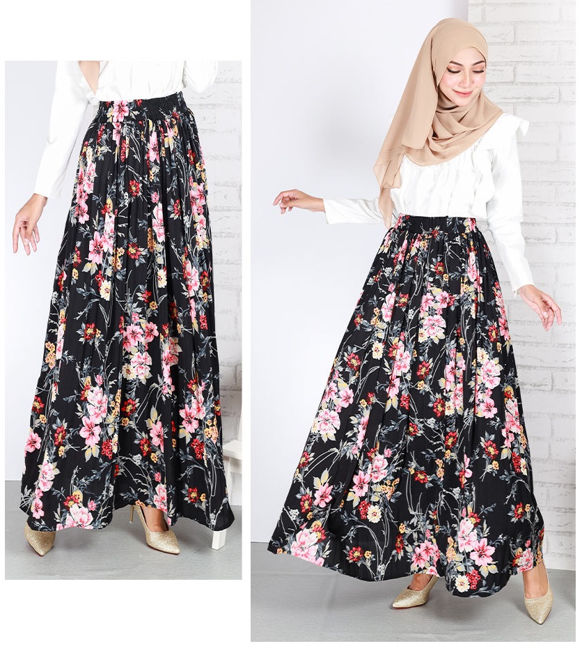 QA-678 LOVELY FLORAL PRINTED SKIRT 06