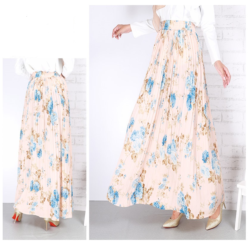 QA-678 LOVELY FLORAL PRINTED SKIRT 07